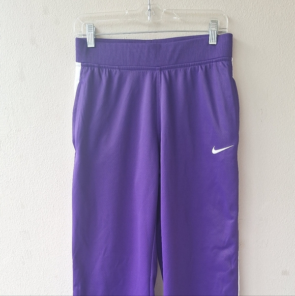 Nike Mystic Warm Up Dry Fit Purple Side Pocket White Womens Pants Size S NWOT - Picture 6 of 6